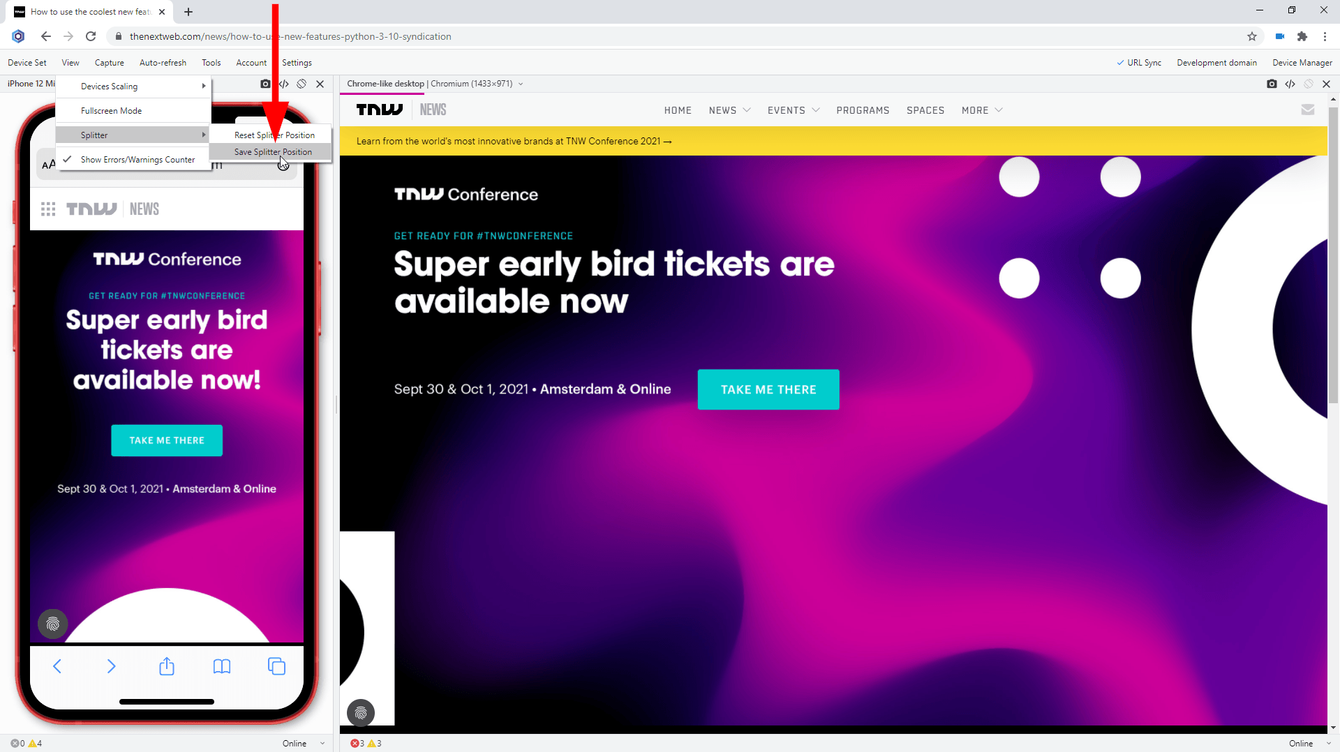 Save Splitter Position