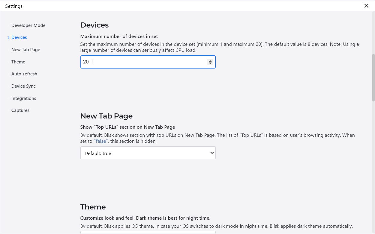 Setting: max number of devices in Blisk 18.0.194.12