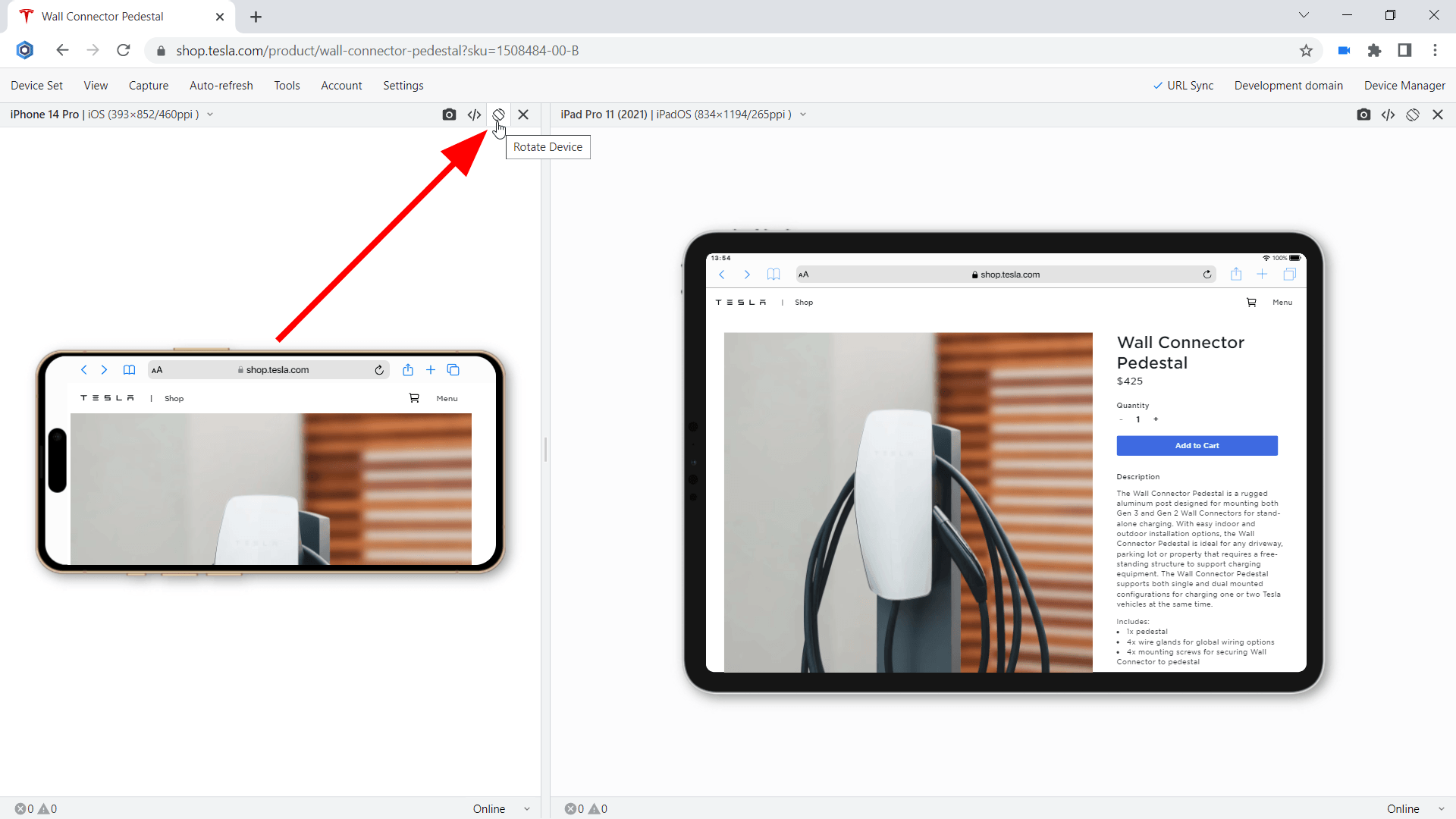 Landscape orientation test on iPhone 14-series