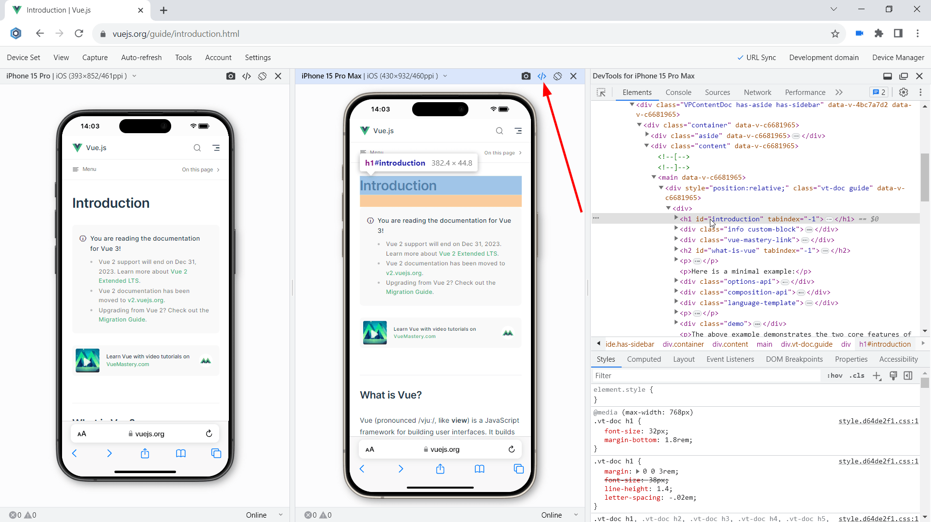 Using Developer Tools on iPhones 15 series