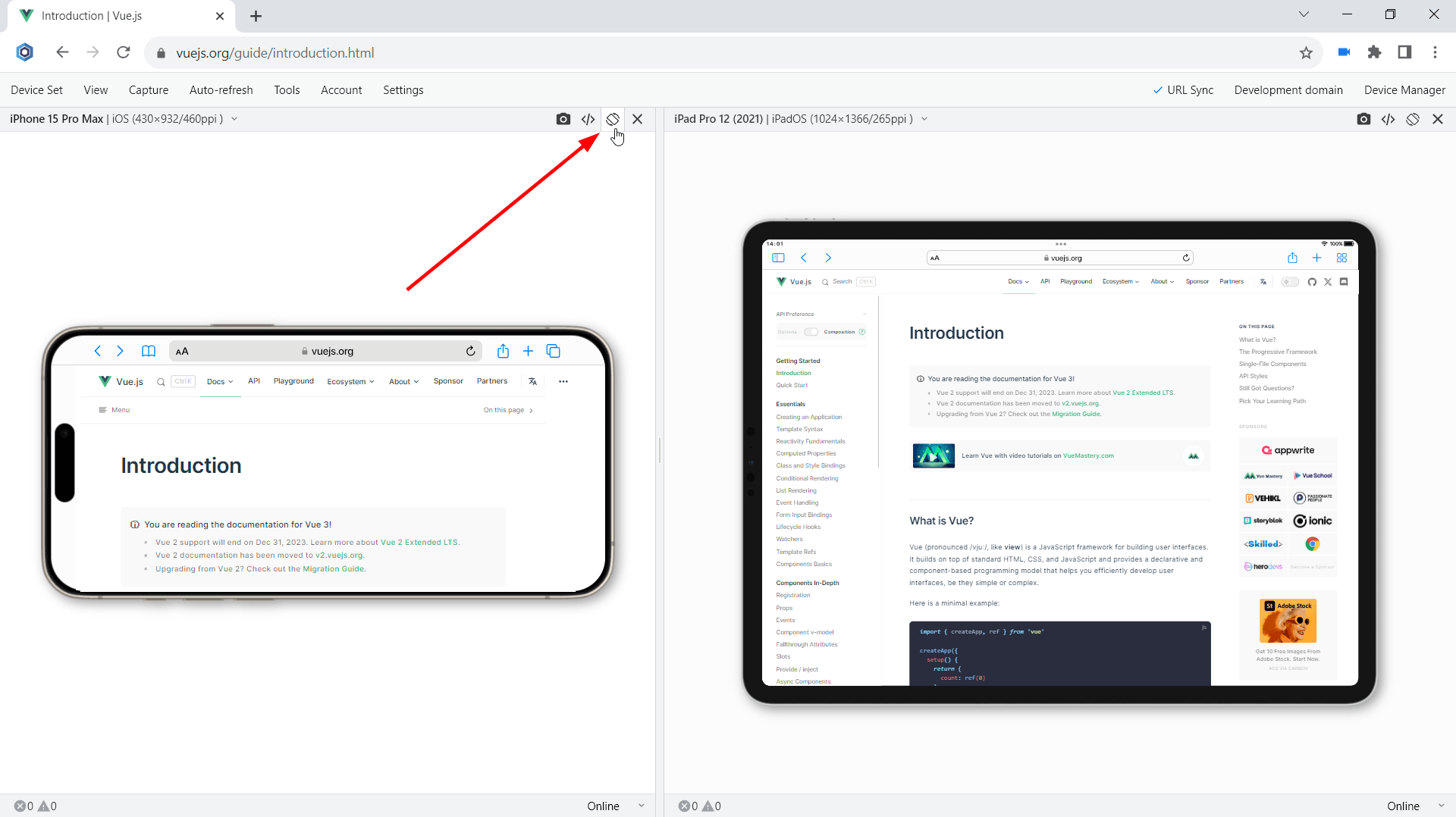 Landscape orientation test on iPhones 15 series