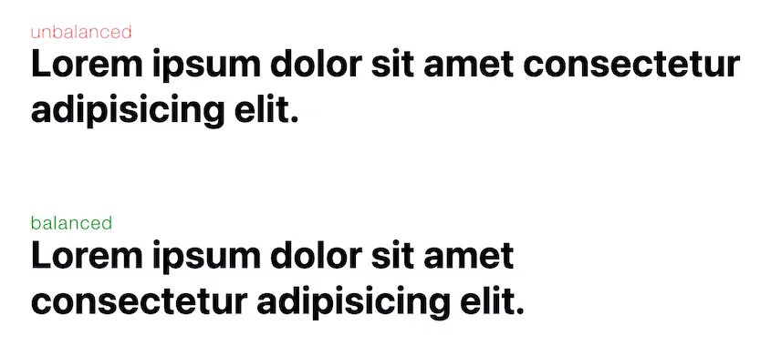 CSS text-wrap:balance vs unbalanced