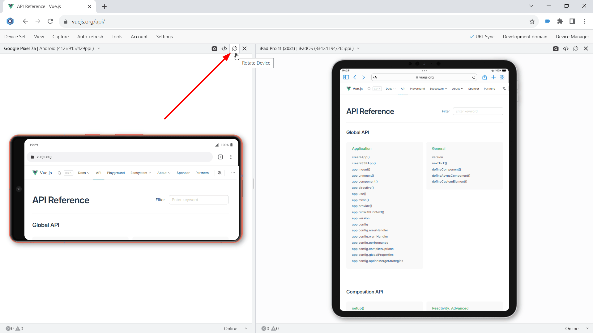 Landscape orientation test on Google Pixels 7-8 series
